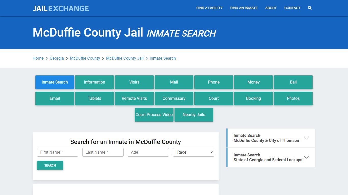 McDuffie County Jail, GA Inmate Search: Roster & Mugshots