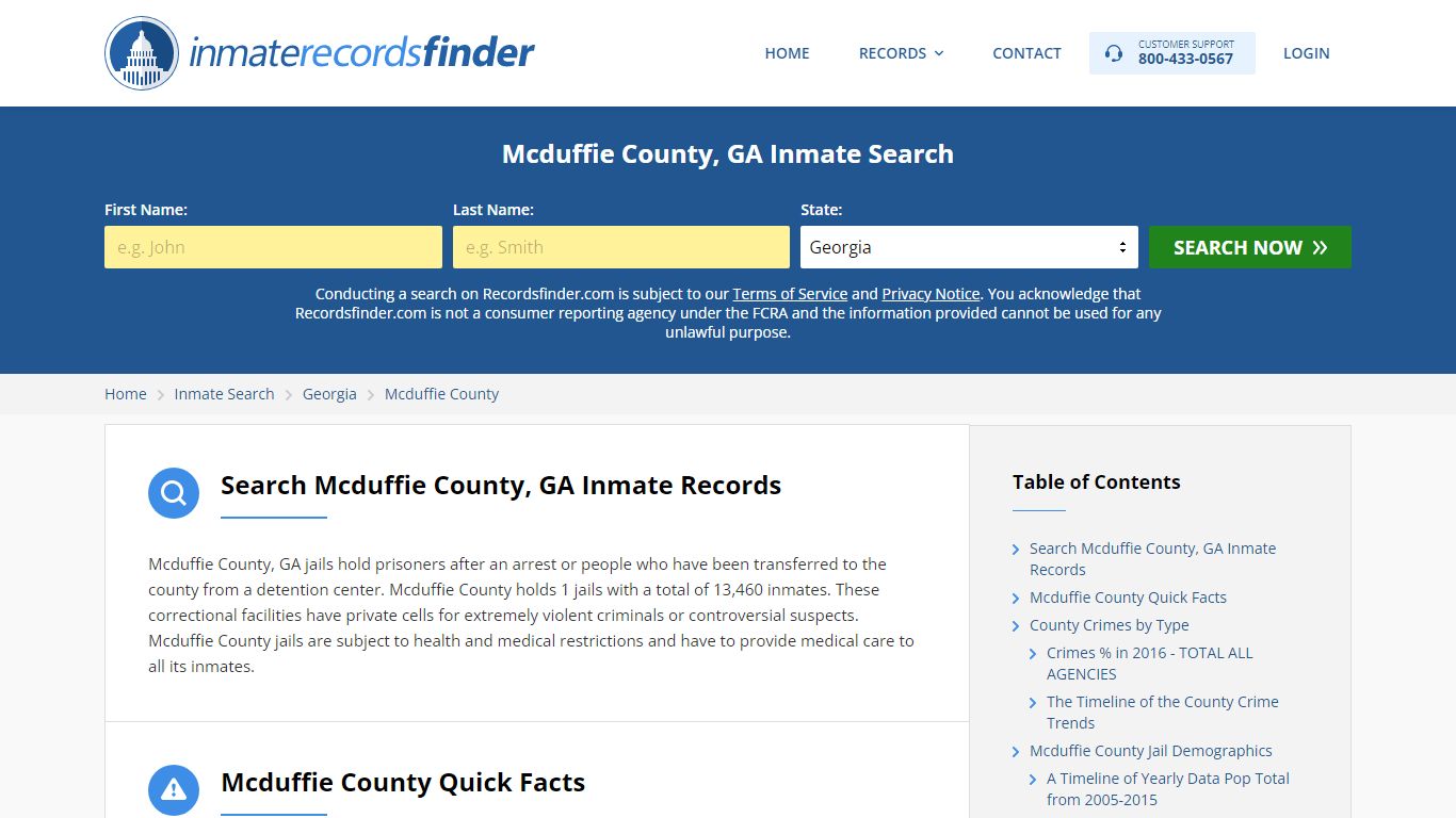 Mcduffie County, GA Inmate Lookup & Jail Records Online