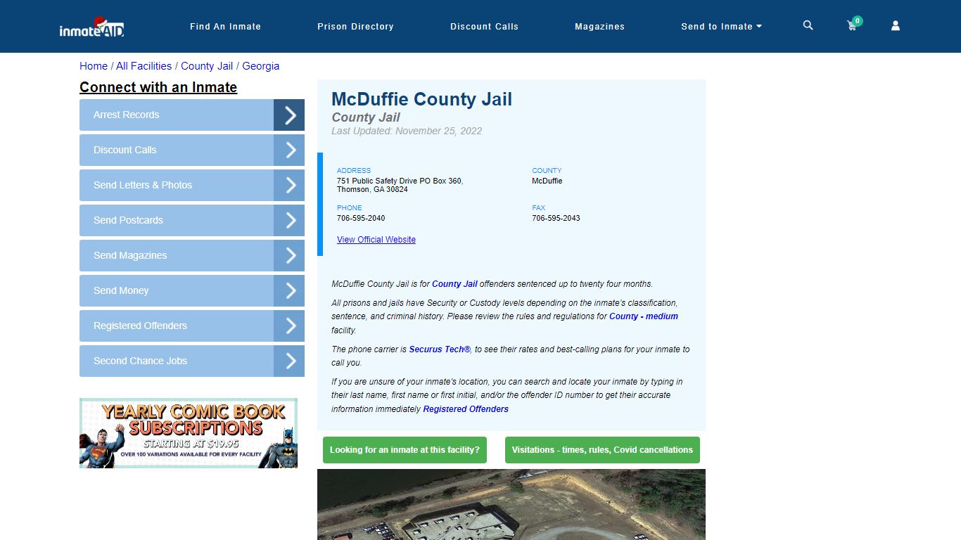 McDuffie County Jail - Inmate Locator - Thomson, GA